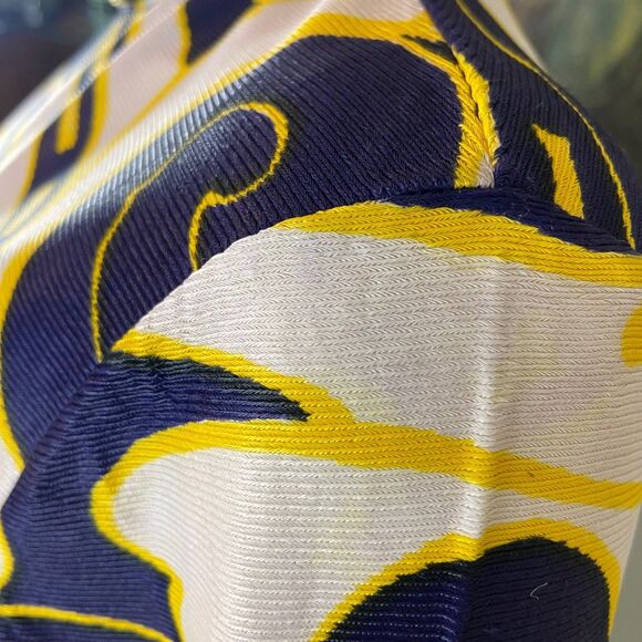 Vintage 60s 70s Christenfeld Psychedelic M Medium Floral Blouse Shirt Poly Satin - Picture 4 of 12